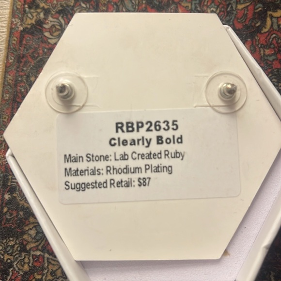 Bomb Party pierced Ruby Earrings - Picture 3 of 8